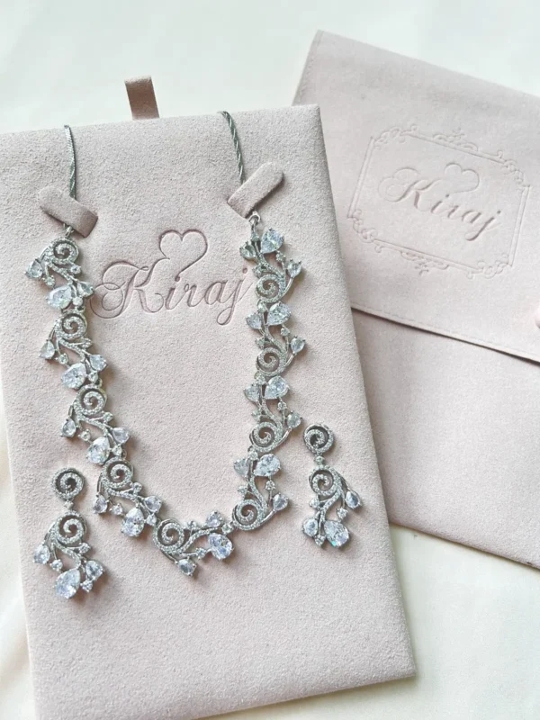 Crystal Charm necklace set with earrings