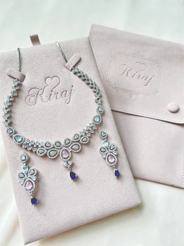 Prismatic Glow necklace set with earrings